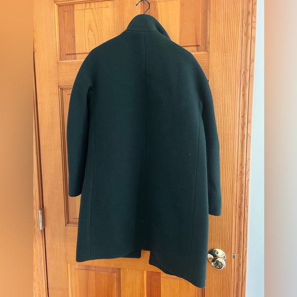 J.Crew Emerald Green Italian Stadium Cocoon Coat 0 Petite - Picture 4 of 4